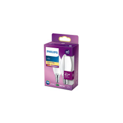 Pack 2 Bombilla LED Philips E14 B35  4.3W 470Lm 2700K [PH-929001345367