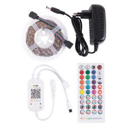 Kit Tira 36W 1.500Lm 150 LEDs 5 metros RGB Blister Transformador, Controlador, Control Bluetooth IP20 40.000H  [CA-KITRGB-5M]