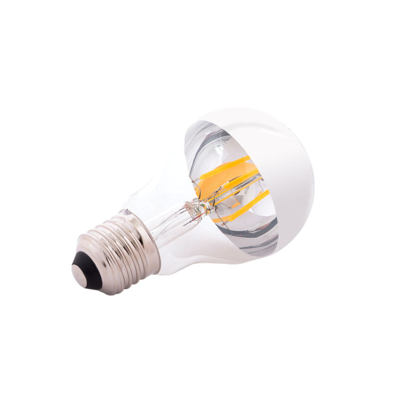 Bombilla LED E27 4W  273Lm 2000ºK Filamento A6 Reflector Plata 40.000H  [WR-A60-SILVER-4W-WW]