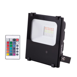 Foco Proyector LED 20W  IP65 Mando a Distancia RGB 40.000H  [1916-NS-HVFL20W-F-RGB]