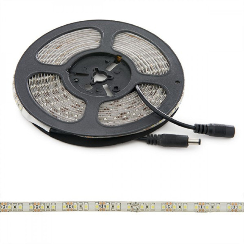 Tira de 600 LEDs 48W 2.400Lm CRI85 6000ºK SMD3528 12VDC IP65 x5M 40.000H  [PL219006W]