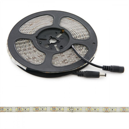 Tira de 600 LEDs 48W 2.400Lm CRI85 6000ºK SMD3528 12VDC IP65 x5M 40.000H  [PL219006W]