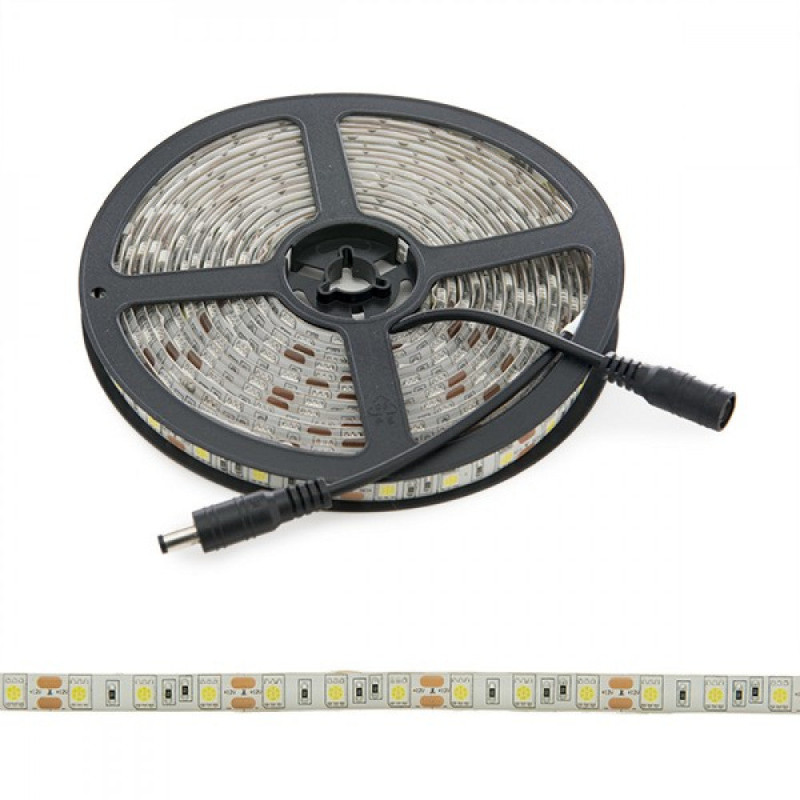 Tira de 300 LEDs 72W 4.200Lm CRI85 6000ºK SMD5050 12VDC IP65 x5M 40.000H  [PL219010W]