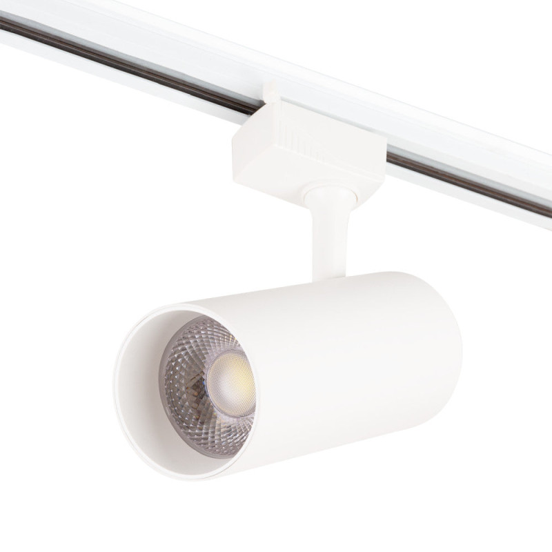 Foco de Carril Monofásico 30W COB Regulable Flicker Free Blanco CCT (Tonalidad Luz Regulable) 3000-6000ºK [1916-TL-30W-M-CCT]