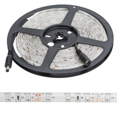 Tira de 300 LEDs 24W 1.200Lm CRI85 6000ºK SMD3528 12VDC IP65 x5M 40.000H  [PL219002W]