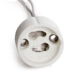 Portalámparas Cerámico GU10 Cable 100Mm