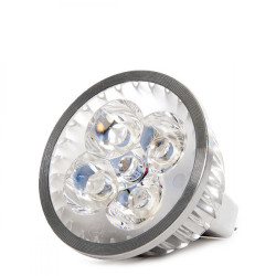 Bombilla LED GU5,3 4W 300Lm 6000ºK MR16 24V Epistar 40.000H  [CA-MR16-24V-4W-CW]