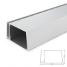 Perfíl Aluminio para Tira LED Estanterías Cristal Espesor 8Mm - Alojamiento Transformador x 2M