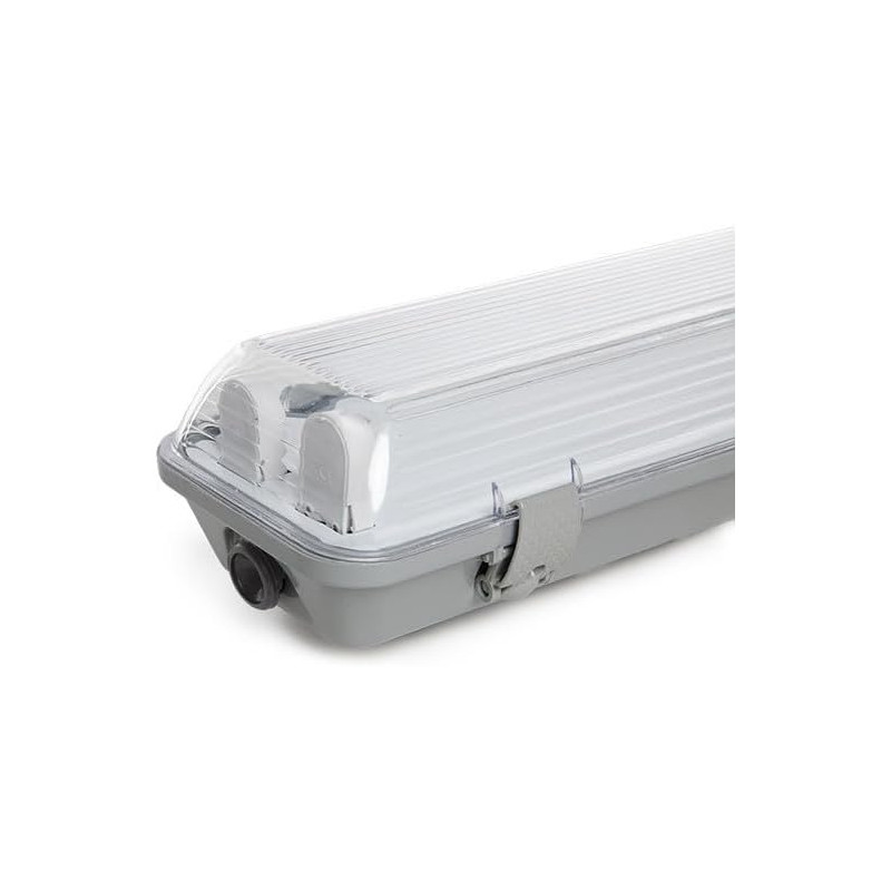 Equipo Estanco LED 2 x tubo de LED 1500 mm ABS / PC clips acero inoxidable