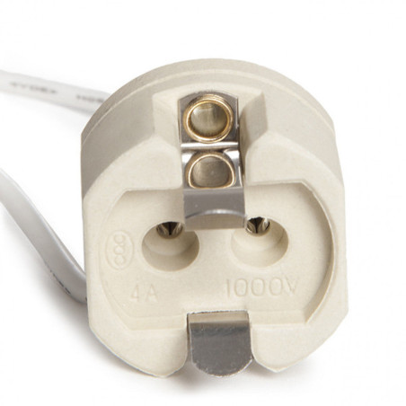 Portalámparas Cerámico G12 Cable 160Mm 180ºc