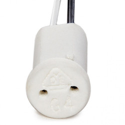 Portalámparas Cerámico G4/MR11 Cable 300Mm 180ºc