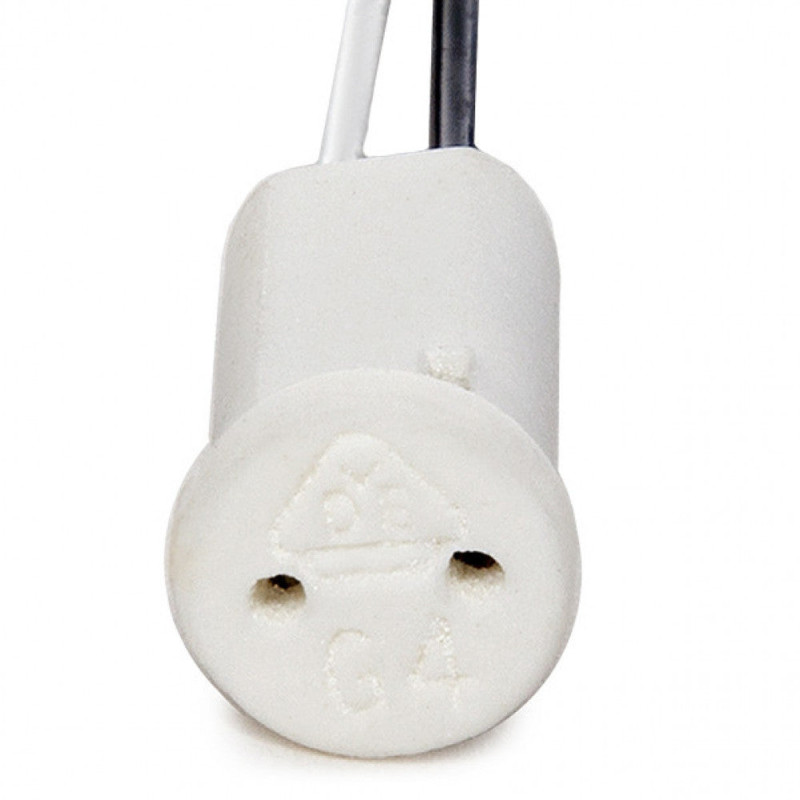 Portalámparas Cerámico G4/MR11 Cable 300Mm 180ºc