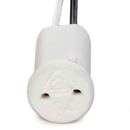 Portalámparas Cerámico G4/MR11 Cable 300Mm 180ºc