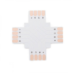 Conector Soldar + Tira LED RGB 10Mm