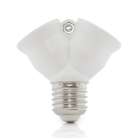 Adaptador E27 / 2 X E27