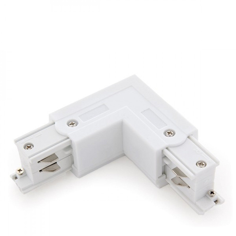 Conector L Carril Trifásico Blanco