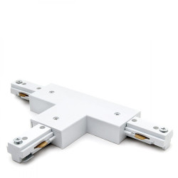 Conector T Carril Bifásico Blanco