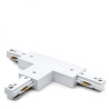 Conector T Carril Bifásico Blanco