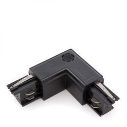 Conector L Carril Trifásico Negro
