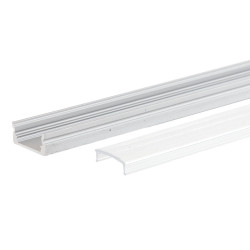 Perfíl Aluminio para Tira LED Difusor Transparente LLE-A1707-T x 2M