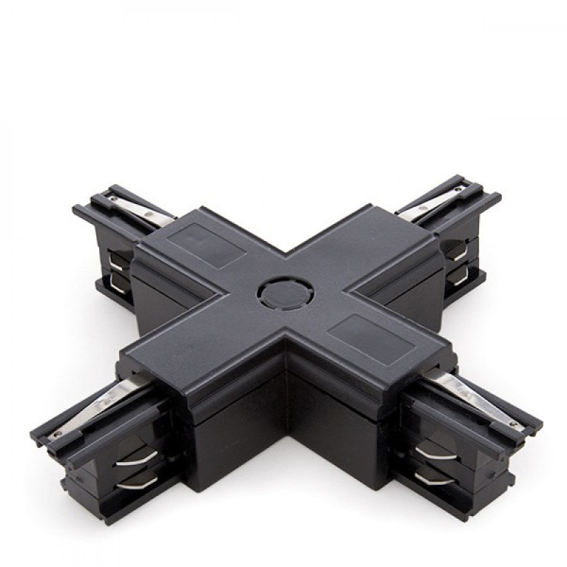 Conector + Carril Trifásico Negro