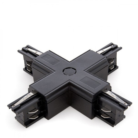 Conector + Carril Trifásico Negro