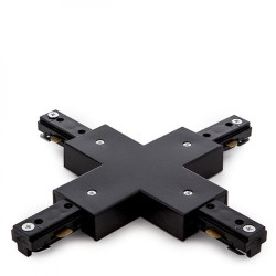 Conector X Carril Bifásico Negro