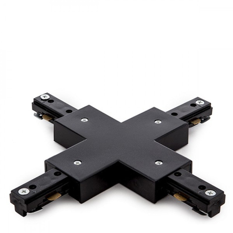 Conector X Carril Bifásico Negro
