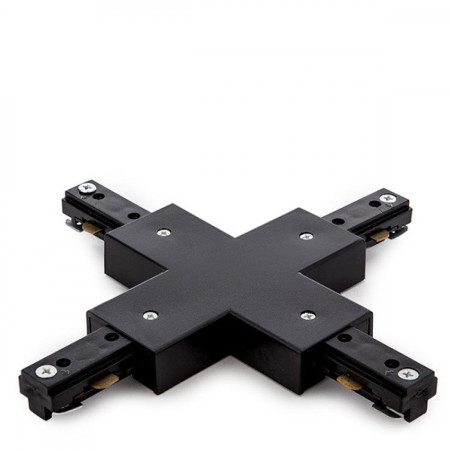 Conector X Carril Bifásico Negro