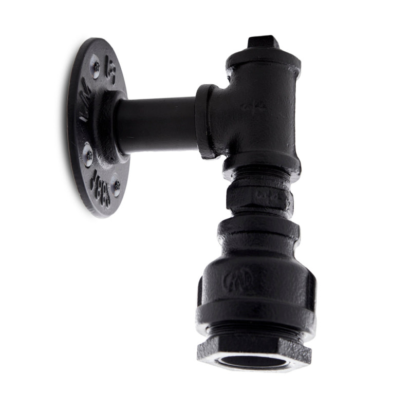 Aplique de Pared estilo industrial E27 Negro (Sin Lámpara) Nora [HO-E27WALLLIGHT-J-B]