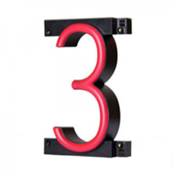 Número LED Neon 3 Ancho 90Mm Alto 161Mm Fondo 38Mm - -