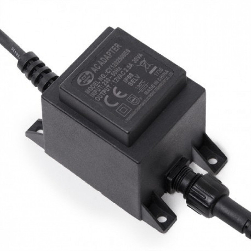Transformador LED 30W 230VAC/24VAC Sumergible IP68