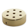 Rosetón Metálico Dorado Ø 100Mm - 7 Agujeros [AM-AR096]