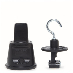 End Cap Negro IP44 Gancho Metálico Cable Plano [AM-BT906