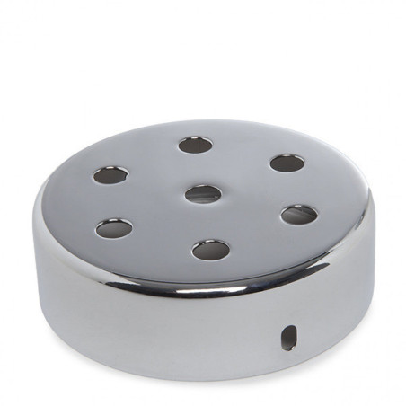 Rosetón Metálico Plateado Ø 100Mm - 7 Agujeros [AM-AR092]
