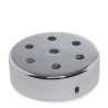 Rosetón Metálico Plateado Ø 100Mm - 7 Agujeros [AM-AR092]