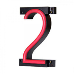 Número LED Neon 2 Ancho 84Mm Alto 161Mm Fondo 38Mm - -