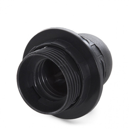 Portalámparas E27 Negro