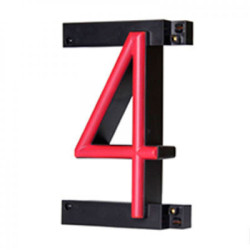 Número LED Neon 4 Ancho 90Mm Alto 161Mm Fondo 38Mm - -
