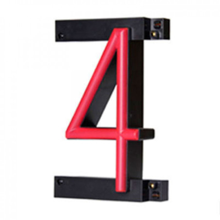 Número LED Neon 4 Ancho 90Mm Alto 161Mm Fondo 38Mm - -