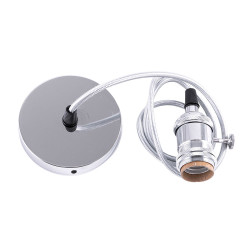 Pendel E27 Cable 1000Mm 0,75Mm Tela - Rosetón SC-MPL003  [SC-MPL003]