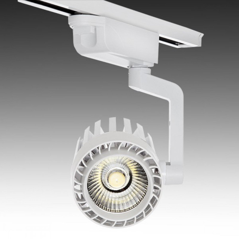 Foco de Carril LED 30W 2.600Lm 6000ºK "Faith" Monofásico 30.000H  [IDI-FC-D-30-CW]