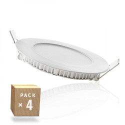 Pack 4 Placas LED 6W 600Lm 6000ºK 40.000H  [JL-GP-LZ-1-PK4-AP]