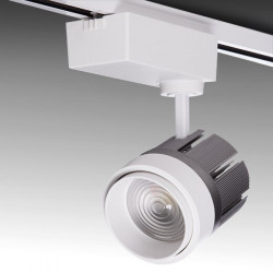Foco de Carril LED 30W 2.700Lm CRI90 6000ºK "Kayla" Trifásico Apertura Variable 50.000H [GMD-FTL03-T-30-CW]