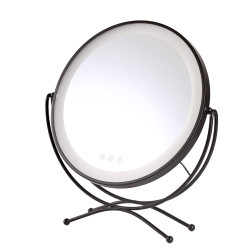 Espejo Iluminado Maquillaje LED 4200ºK 48x43Cm Negro 40.000H [SUN-KRS-430A-B