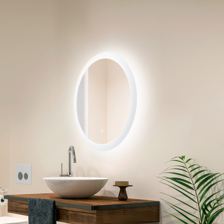 Espejo Iluminado Baño LED 15W 4200ºK Ø60Cm Interruptor Táctil Dimable 40.000H  [SUN-SYJ-16308]
