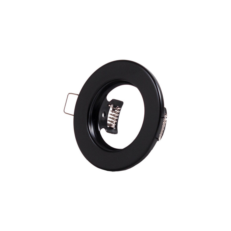Aro Foco Downlight Circular "Sara" Acero 81mm - Negro