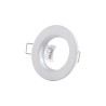 Aro Foco Downlight Circular "Sara" Acero 81mm - Blanco