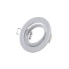 Aro Foco Downlight Circular Basculante  "Vepa" Acero 90mm - Blanco