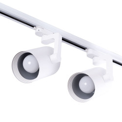 Pack 2 Foco de Carril Monofásico E27 PAR30/A65 - Blanco